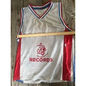 Kid Rock Top Dog Records Basketball Jersey 17 White Red Blue Mens 2XL Mesh
